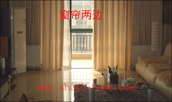 客厅阳台门两边暖气片安装效果图2