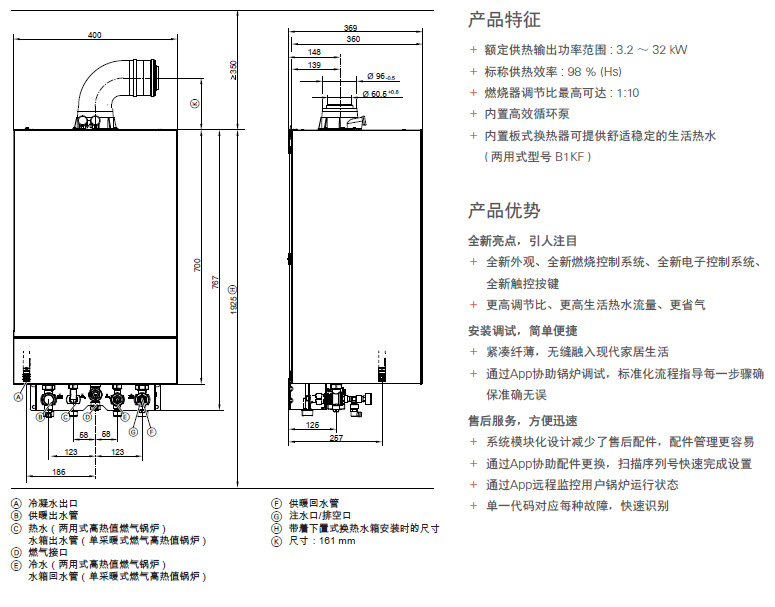 菲斯曼冷凝炉安装尺寸